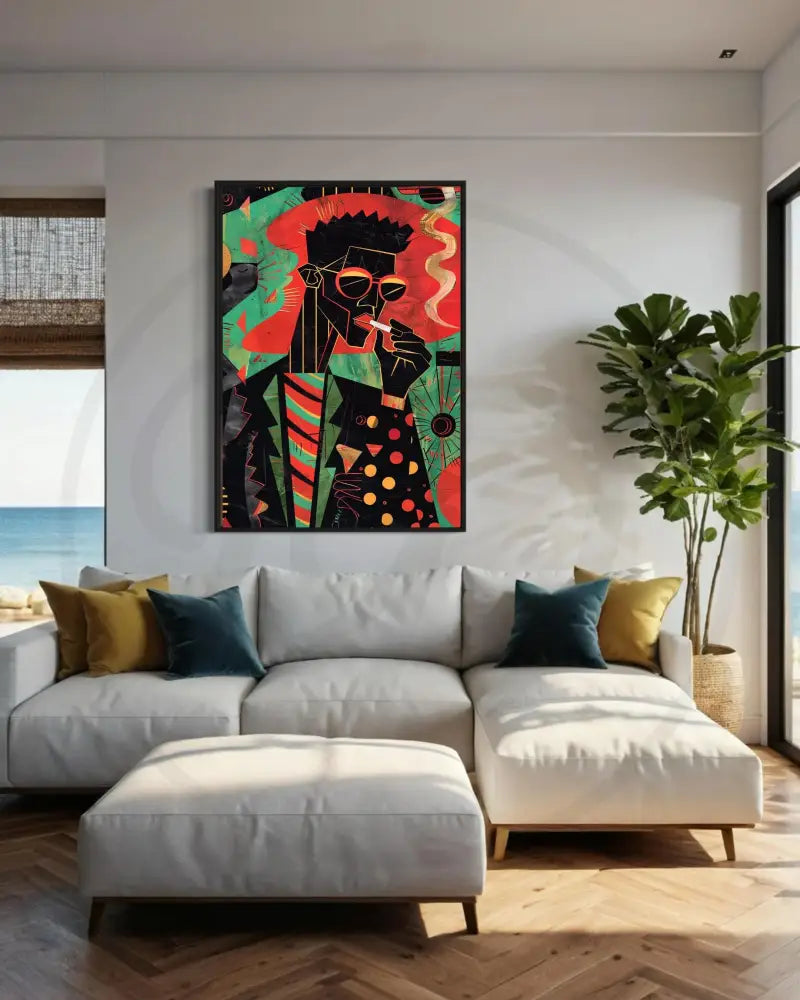Modern digital download art for Afrocentric home styling