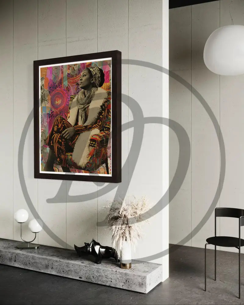 Printable modern art celebrating Black culture and style.