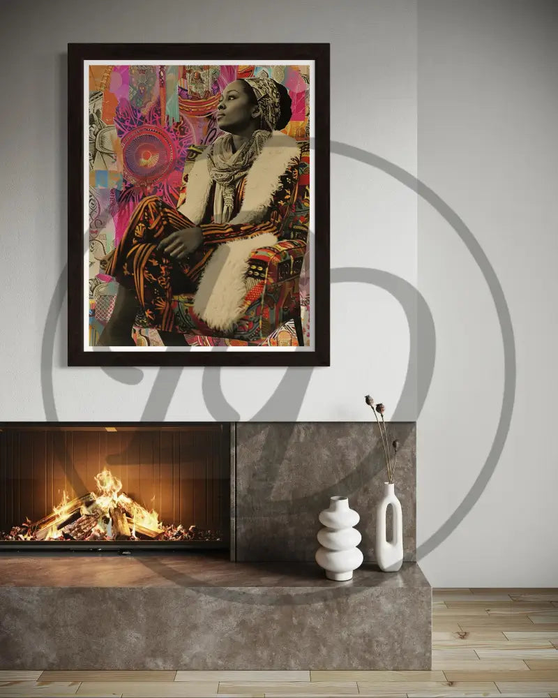 Artistic Afrocentric portrait artwork for soulful and stylish interiors.