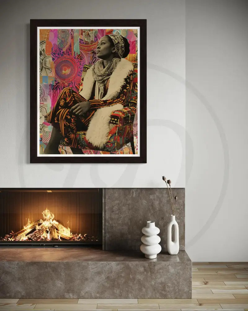 Artistic Afrocentric portrait artwork for soulful and stylish interiors.