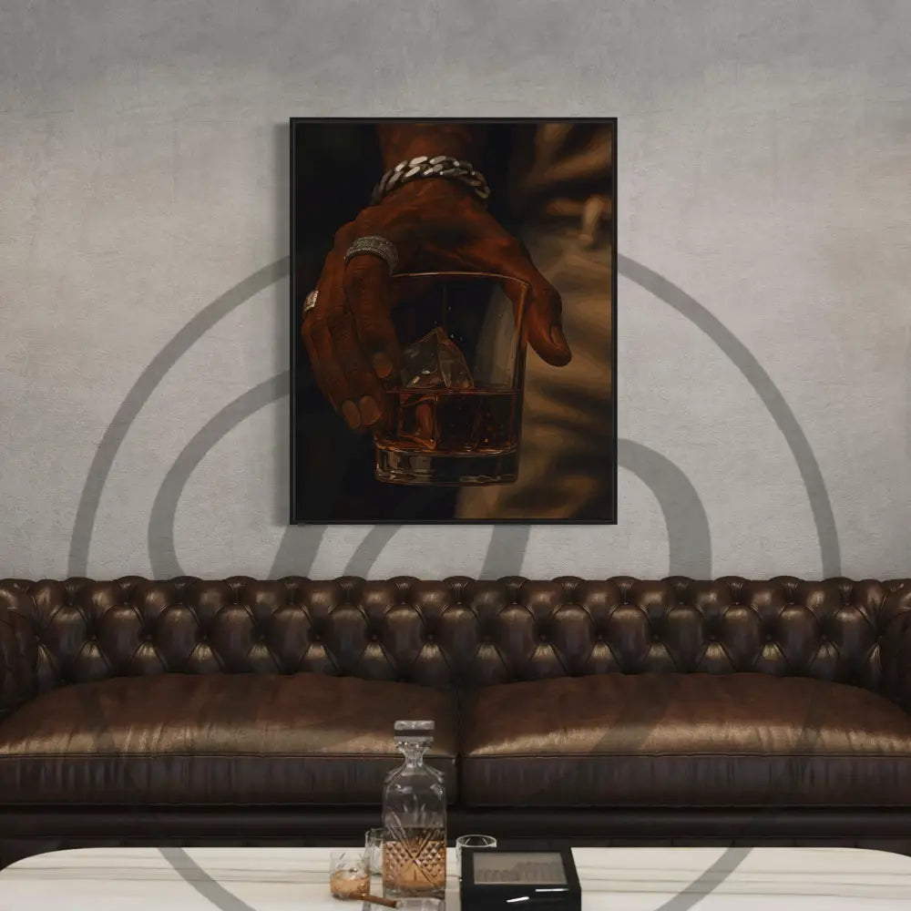 Digital wall art 3-piece set of urban masculine style and confidence.