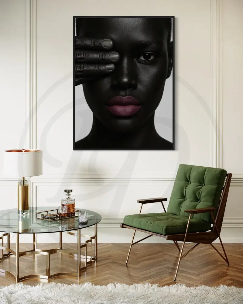 Afrocentric Editorial Portrait | Black Woman Wall Art Printable
