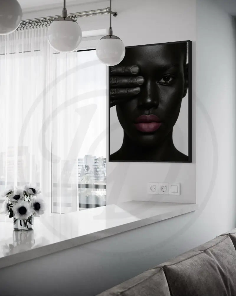 Black woman editorial portrait wall art printable in 5 sizes.