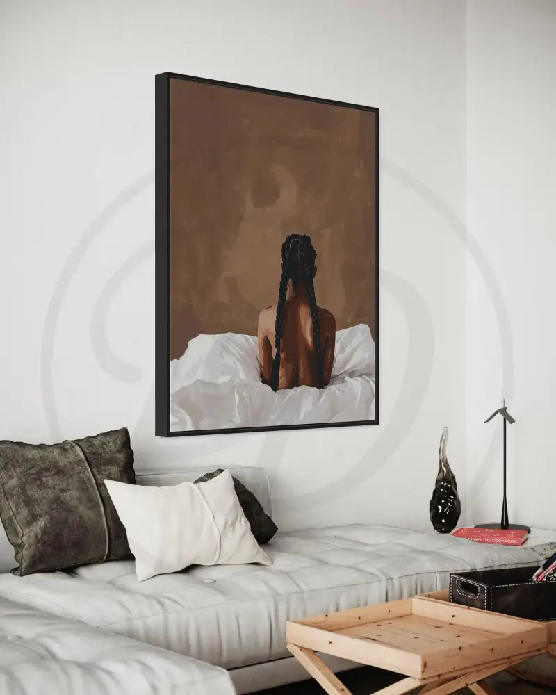 Printable minimalist nude artwork celebrating calm and subtle beauty.