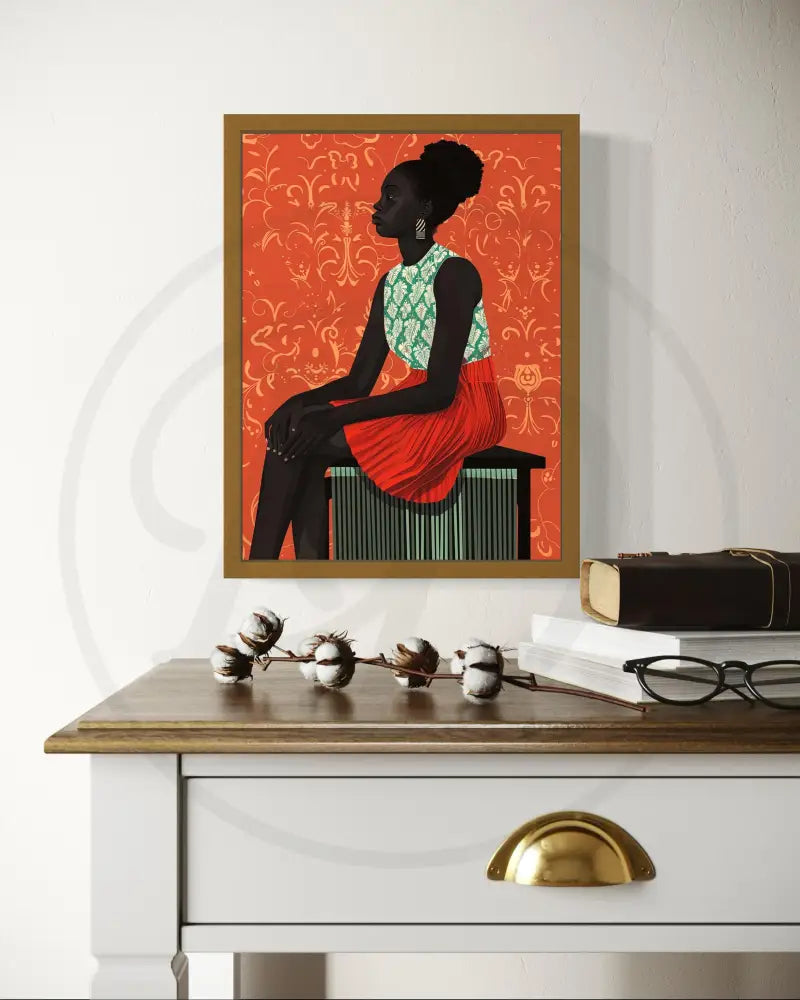 Printable contemporary art celebrating Black beauty and simplicity.