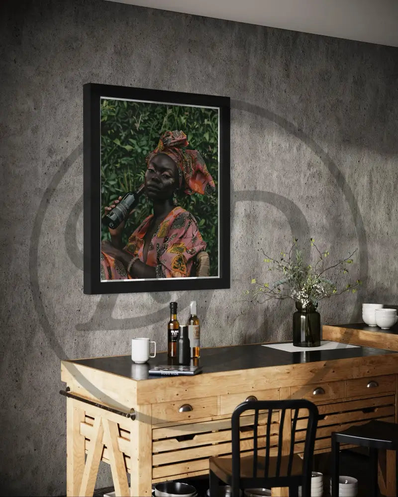 Minimalist Afrocentric photo art for bold and authentic home décor.