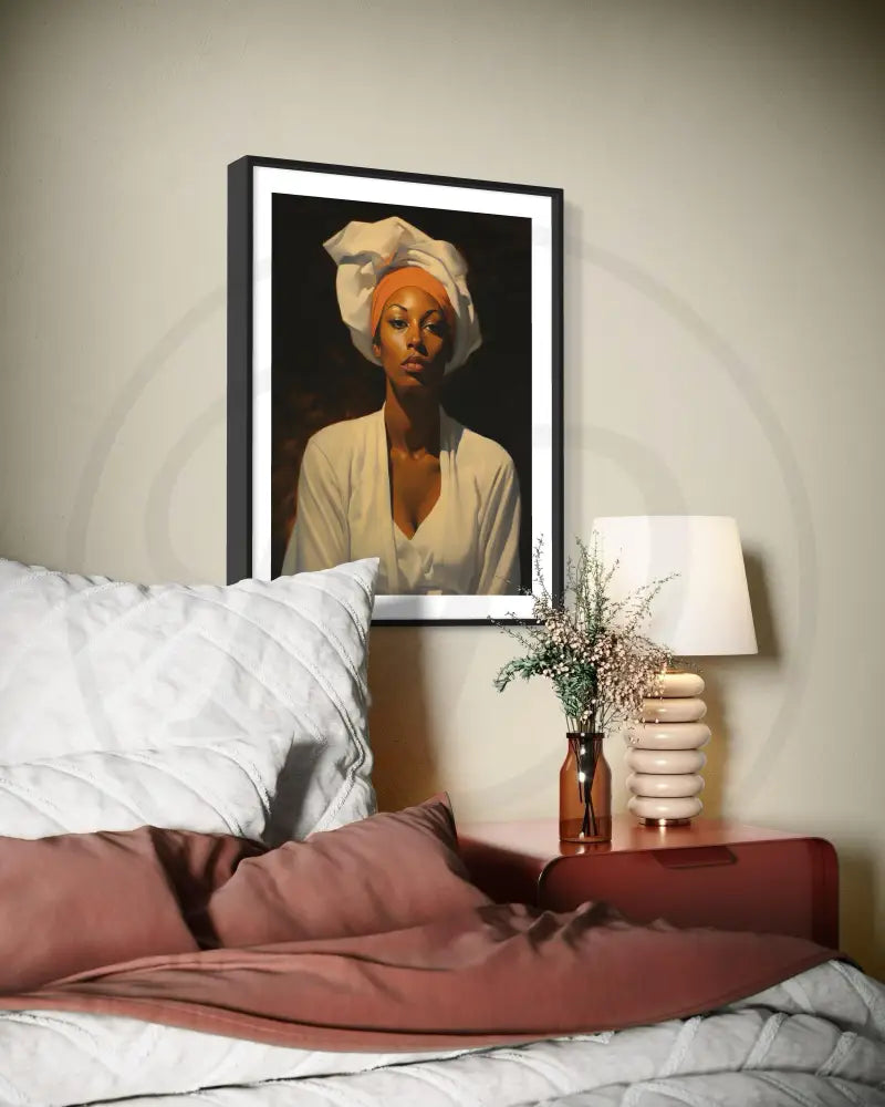 Black woman in headwrap Afrocentric digital download.