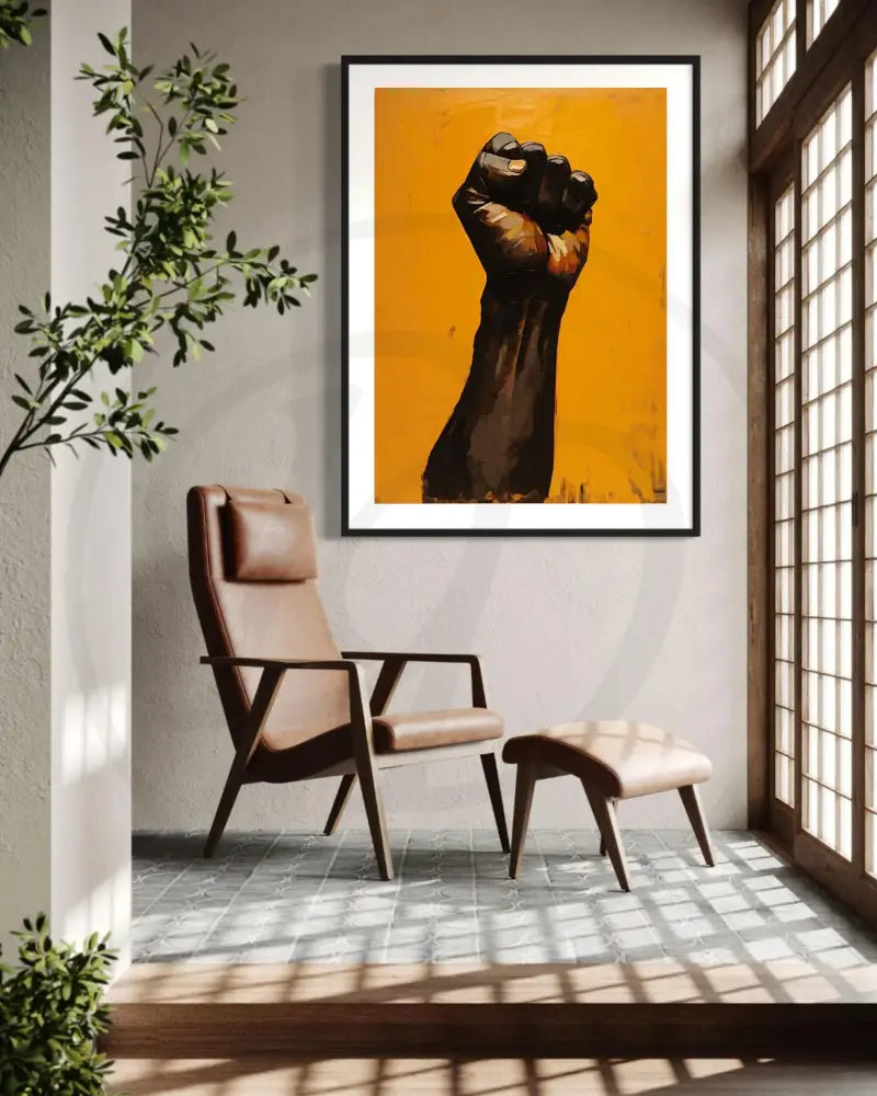 Black Power Fist Art Afrocentric Raised Hand Poster African American Art Civil Rights Digital Print Black Pride Symbol