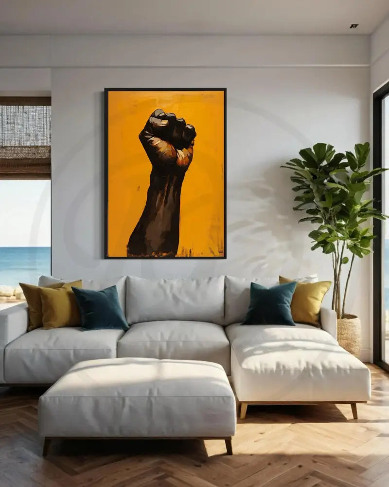 Black Power Fist Art Afrocentric Raised Hand Poster African American Art Civil Rights Digital Print Black Pride Symbol