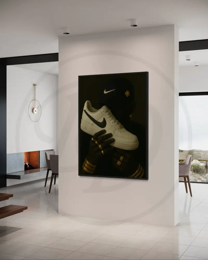 Afrocentric digital sneaker art with Nike Air Force 1.