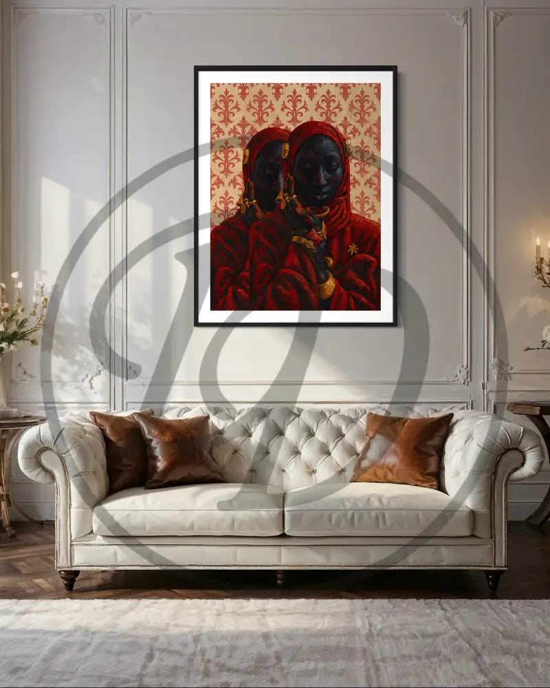 Printable artwork with bold colors for statement walls.