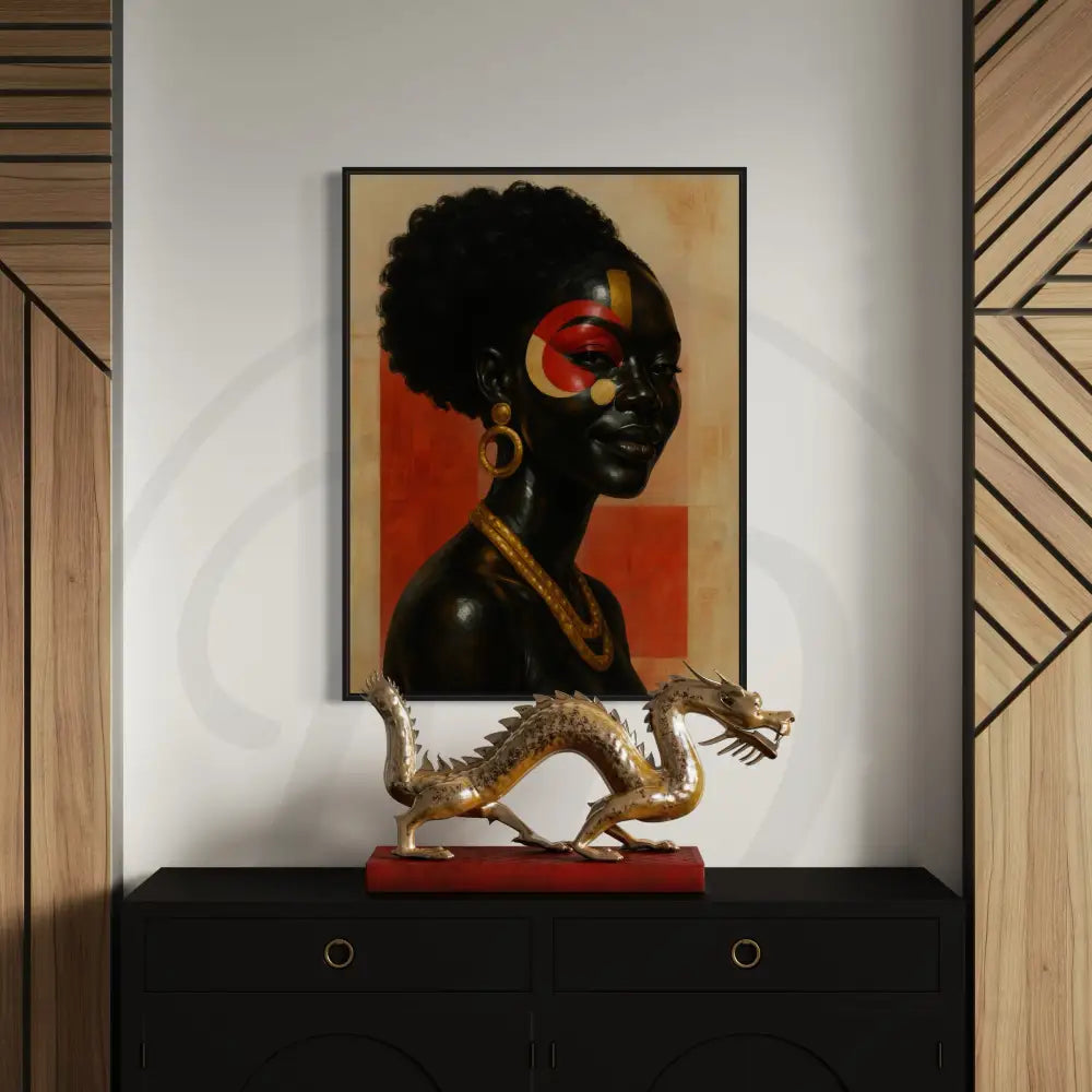 Cultural digital artwork for modern Afrocentric interiors