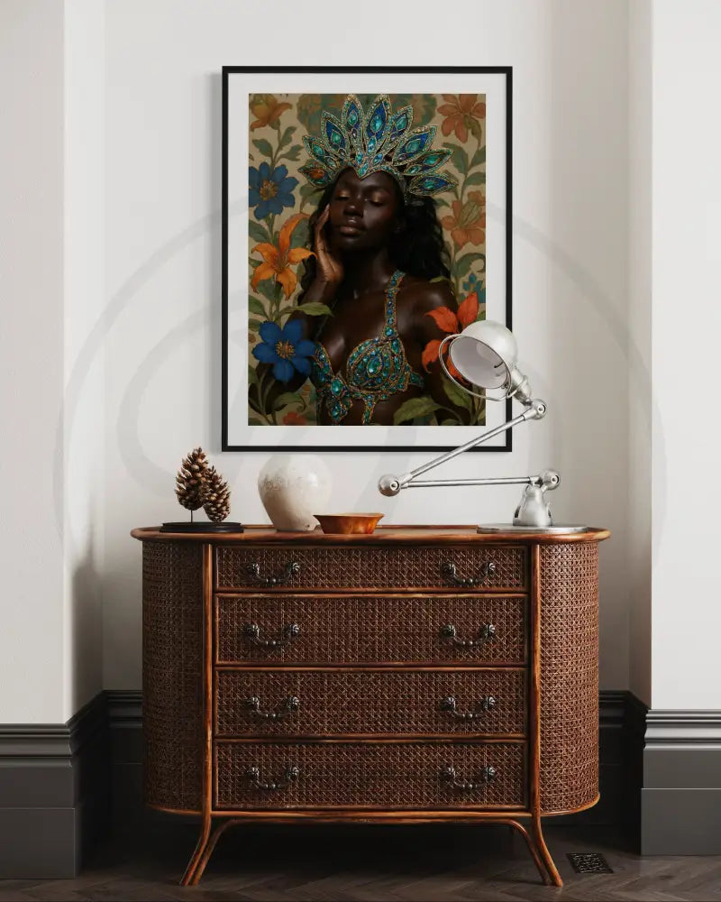 Black beauty regal art print