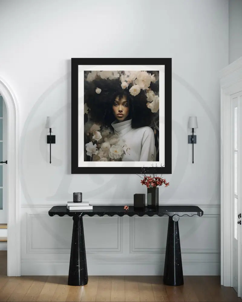 Afrocentric floral digital art print instant download.