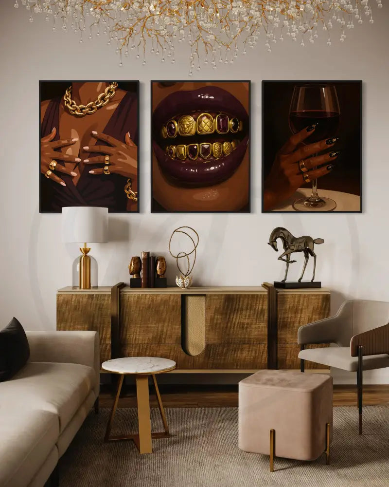 Modern wall art for bold Black home décor style