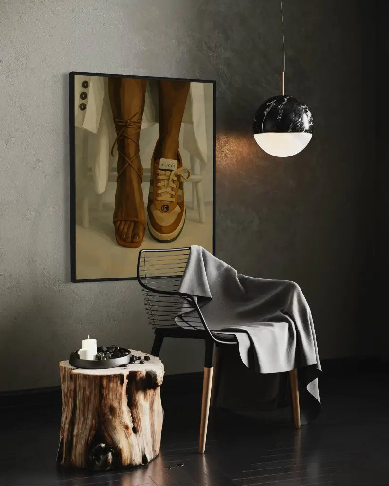 High-res printable Afrocentric footwear artwork
