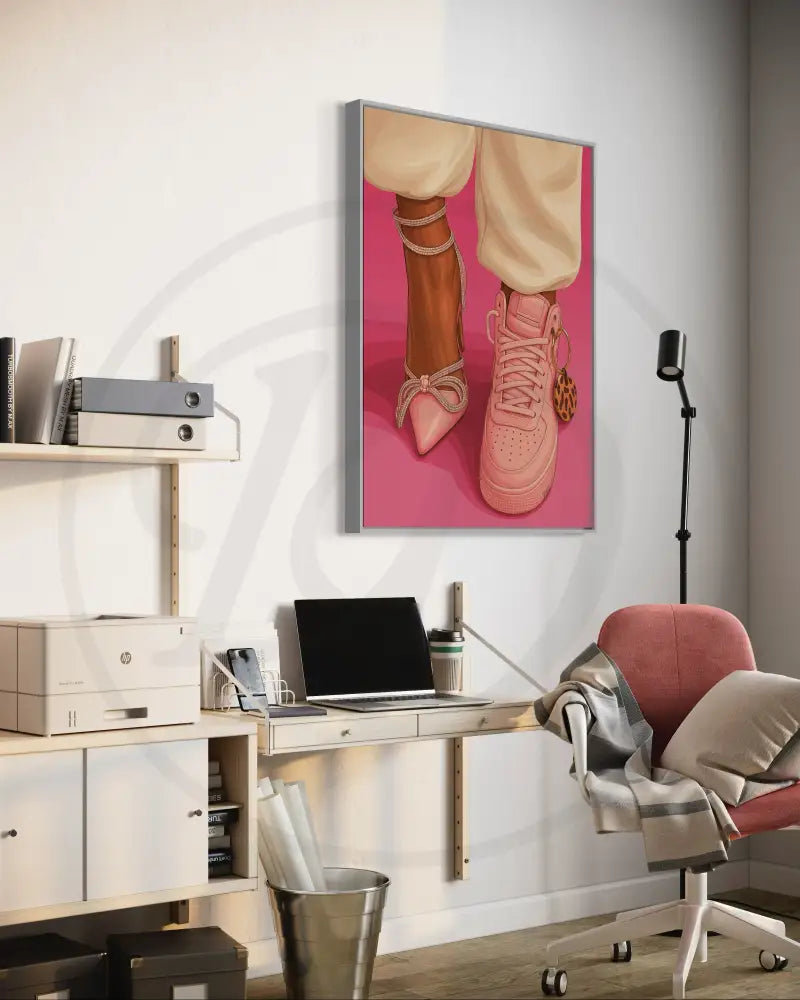 Digital girl boss wall art