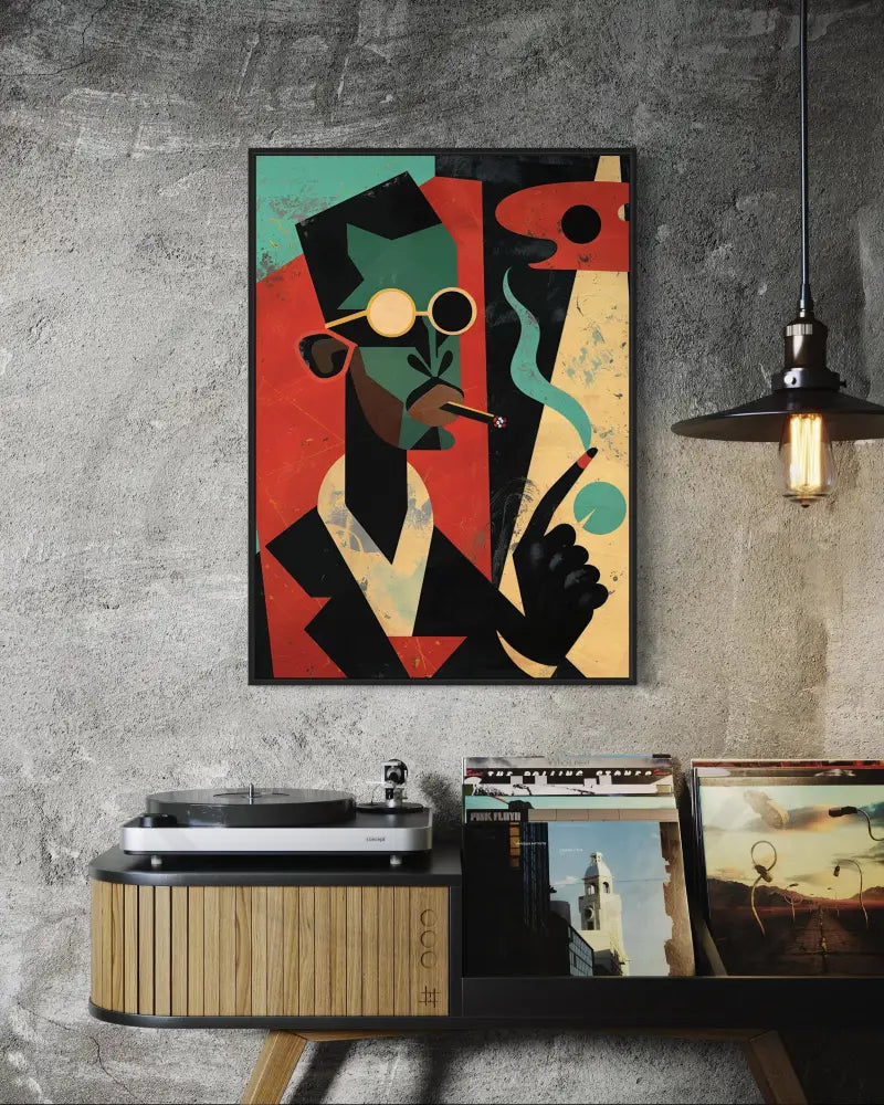 Afrocentric modern cubist digital print