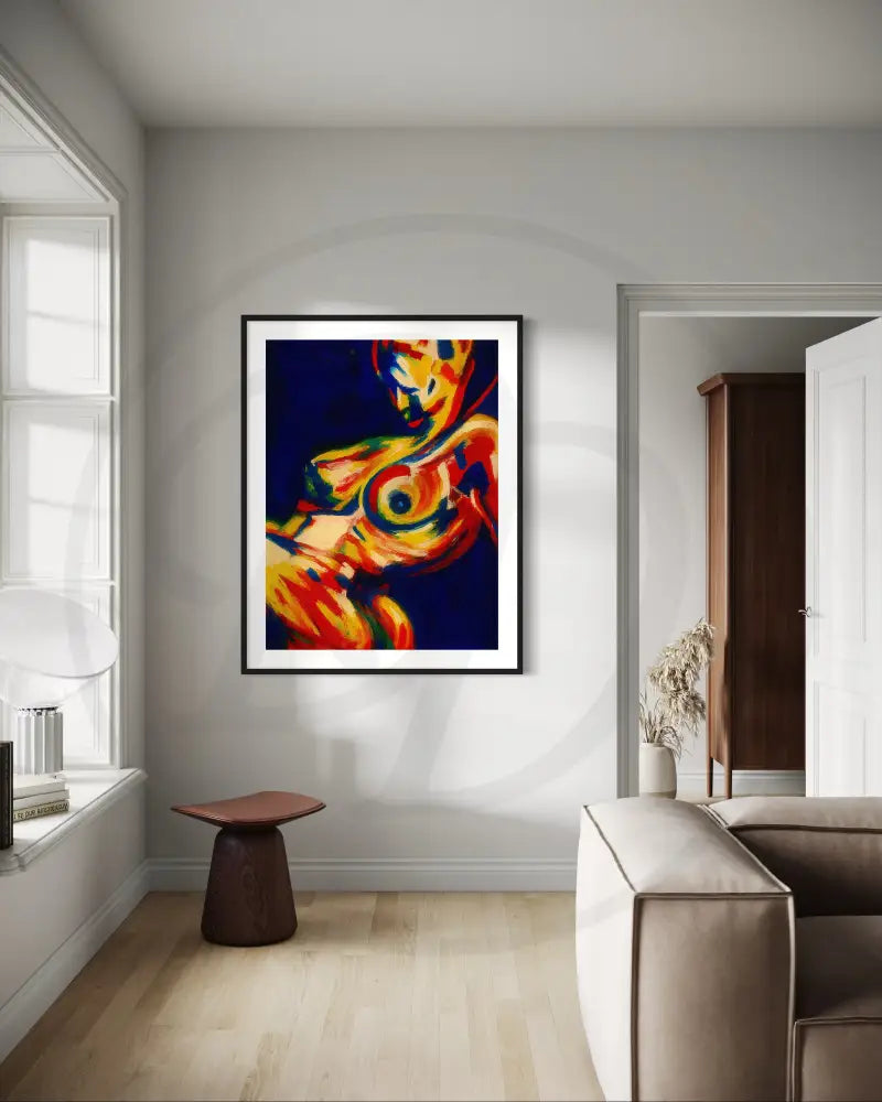 Digital download of expressive abstract nude painting