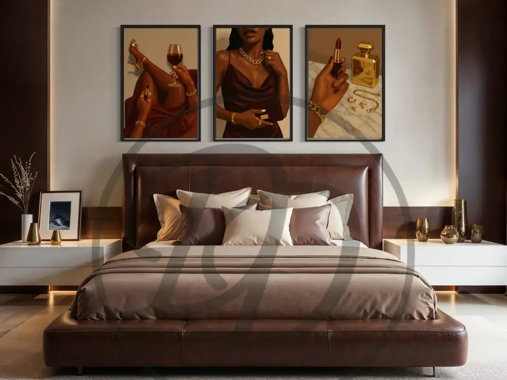 Digital Afro glam decor for bedrooms and beauty corners