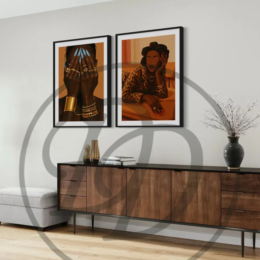 Printable Afrocentric art for living rooms, offices, and bedrooms. Elegant digital download.