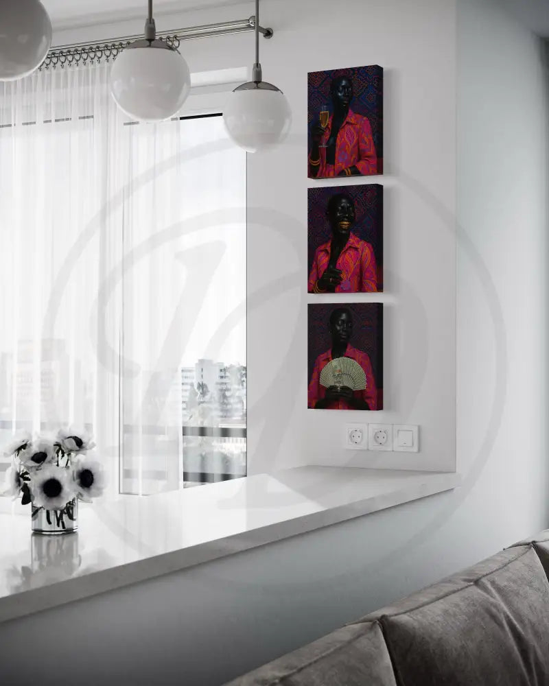 Afro Luxe wall art digital download for sophisticated home design.