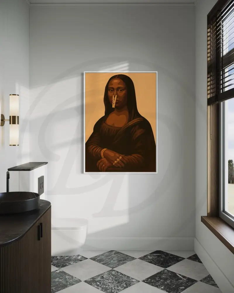 Modern pop culture Mona Lisa Afrocentric art download.