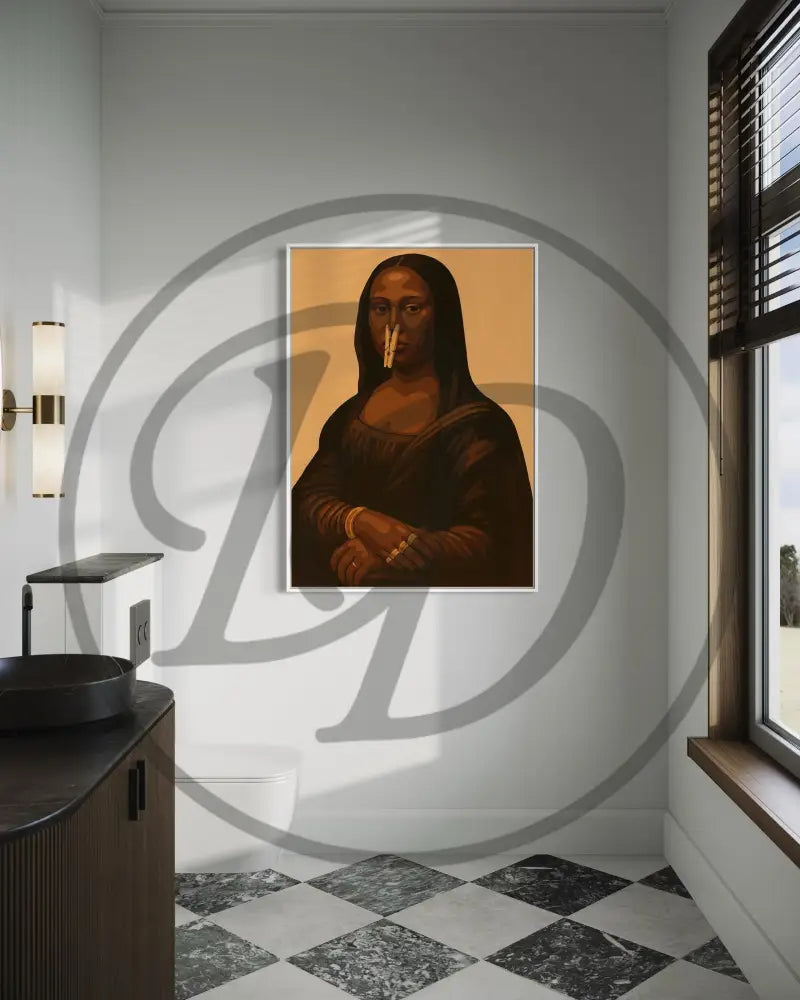 Modern pop culture Mona Lisa Afrocentric art download.