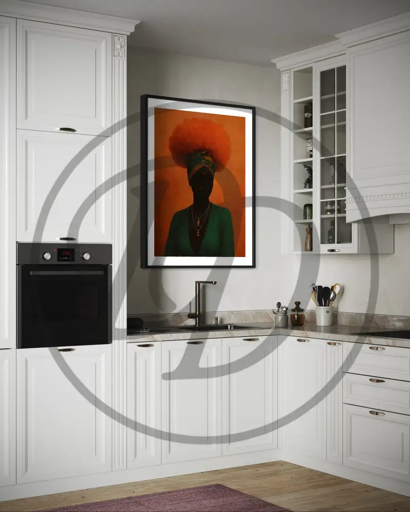 Bold Afrocentric woman wall art printable download.