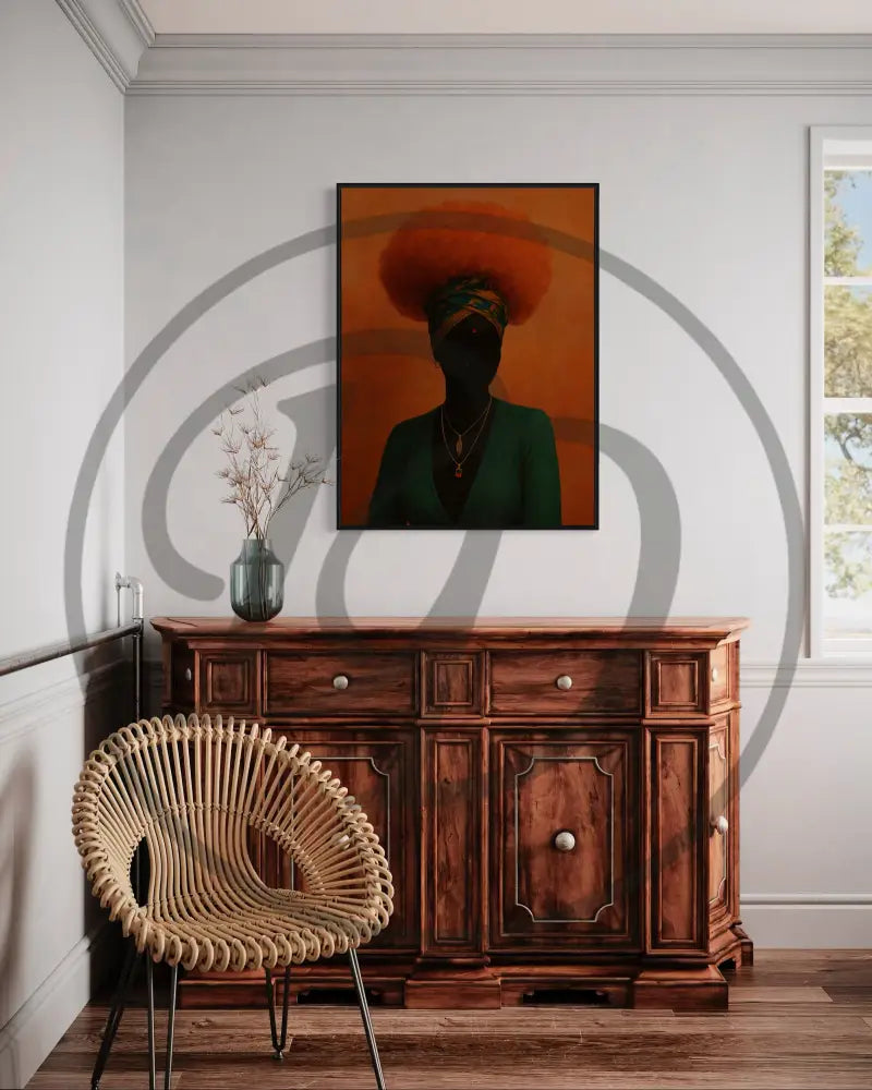 Cultural heritage Afrocentric portrait digital file.