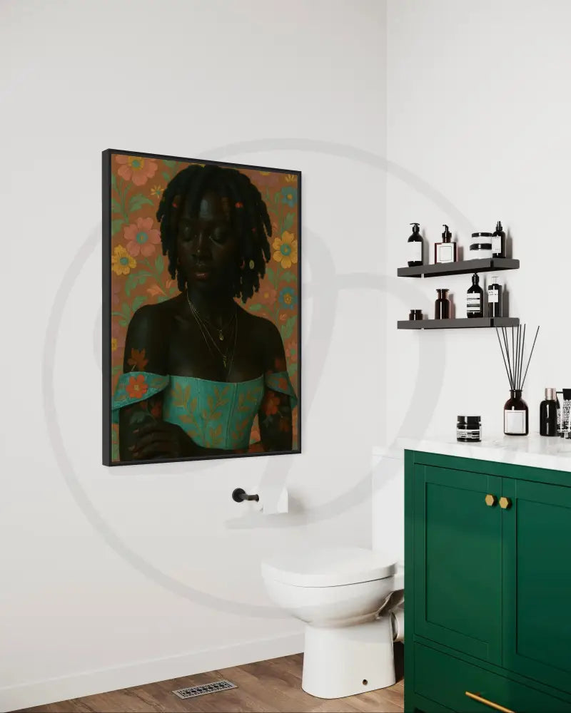 Afrocentric floral wall art