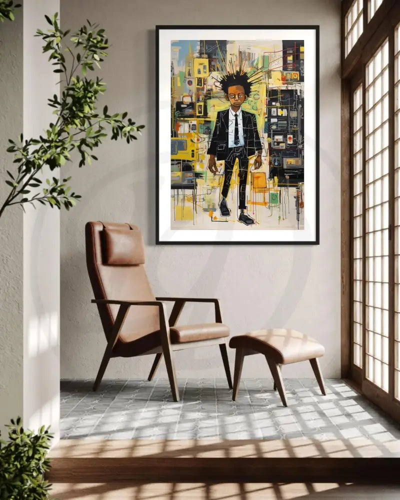 Printable modern urban art celebrating Black youth and creativity.
