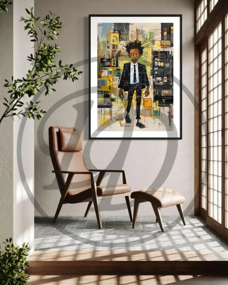 Printable modern urban art celebrating Black youth and creativity.