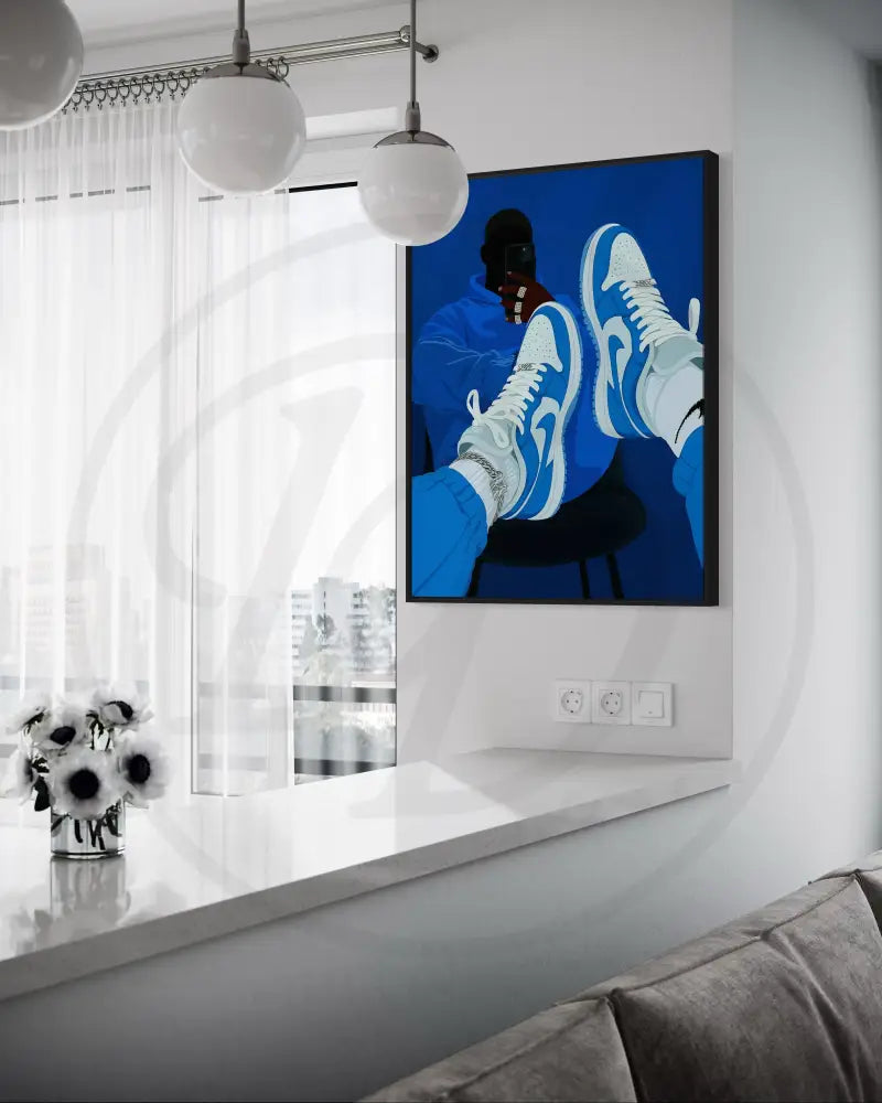 Streetwear-inspired Afrocentric digital art with bold colors