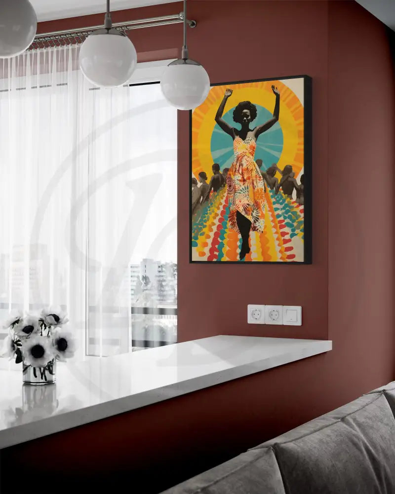Modern Afrocentric celebration artwork printable.