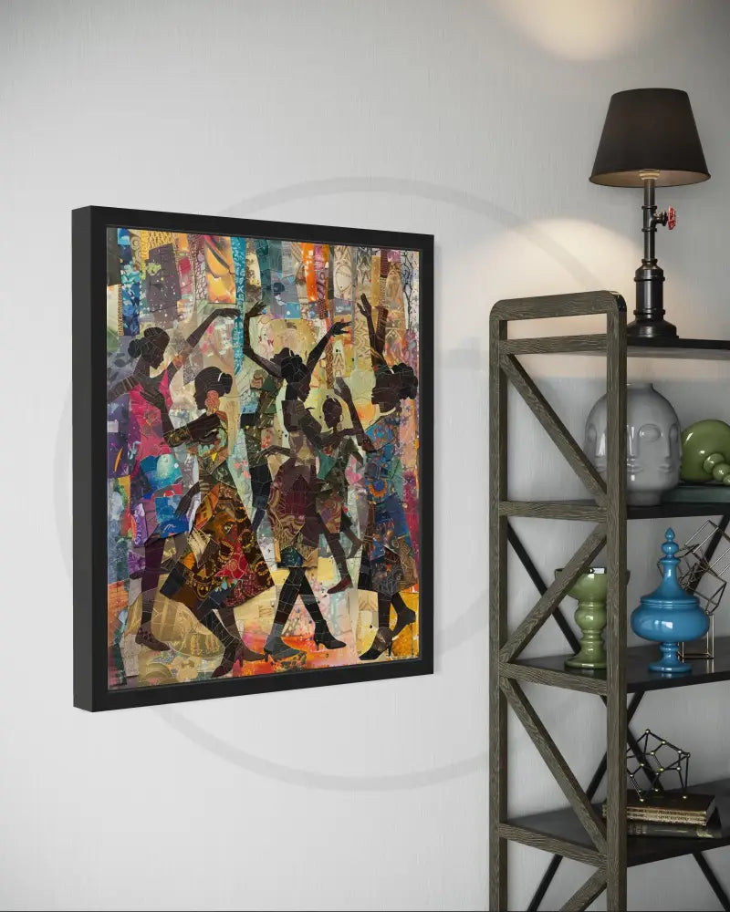 Afrocentric printable wall art of women celebrating