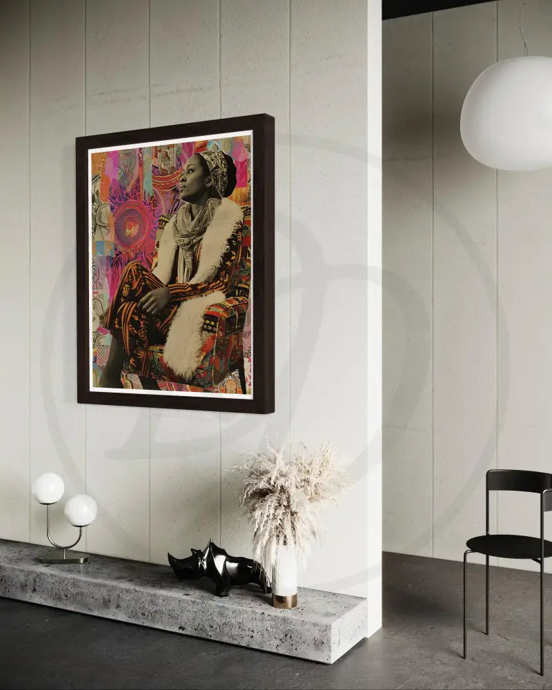 Printable modern art celebrating Black culture and style.