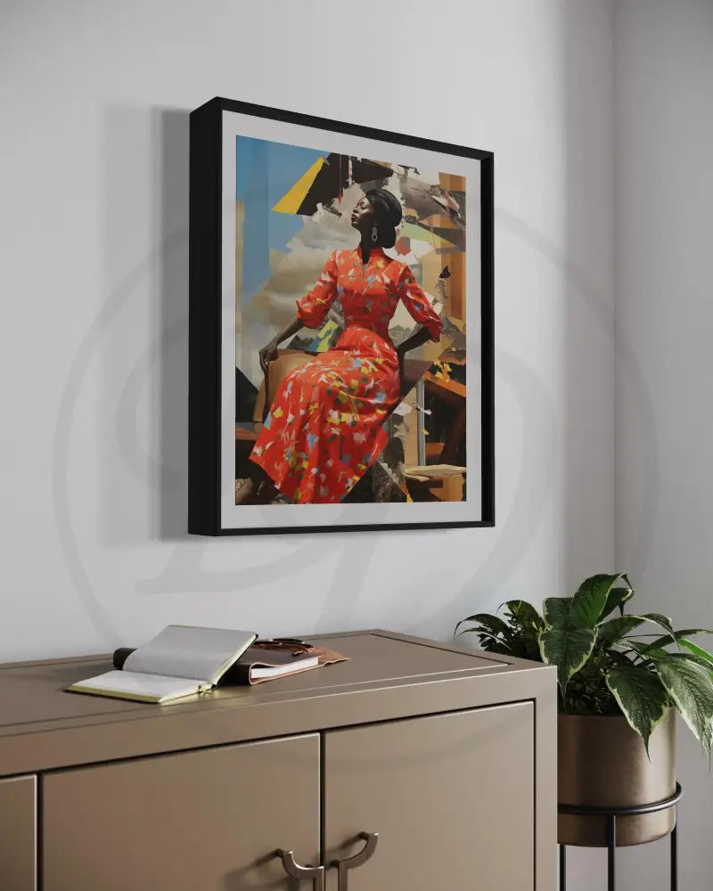 Modern Afrocentric art download with bold fashion portrait.