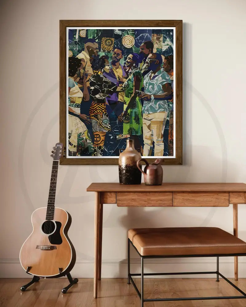 Printable modern Black culture wall art for contemporary interiors.