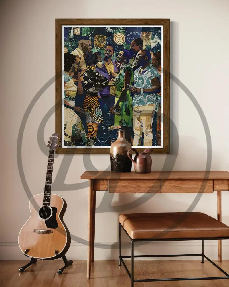 Printable modern Black culture wall art for contemporary interiors.