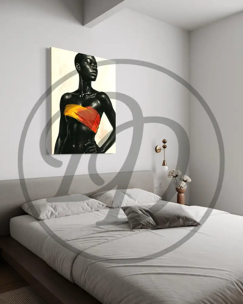 Confident Black woman digital artwork