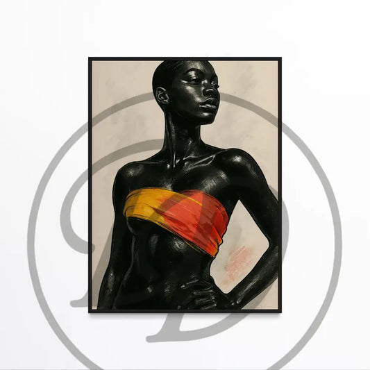 Afrocentric confident Black woman wall art