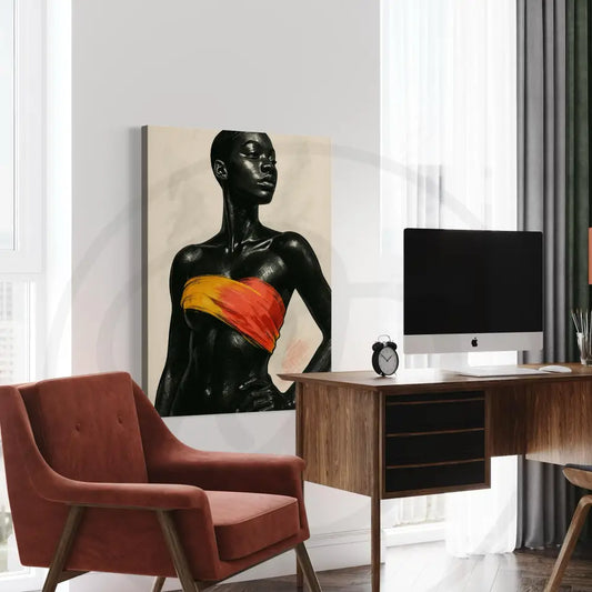 Bold Afrocentric female portrait digital print