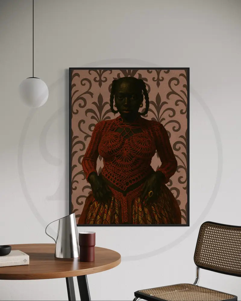 Afrocentric portrait of Black woman in crochet fashion