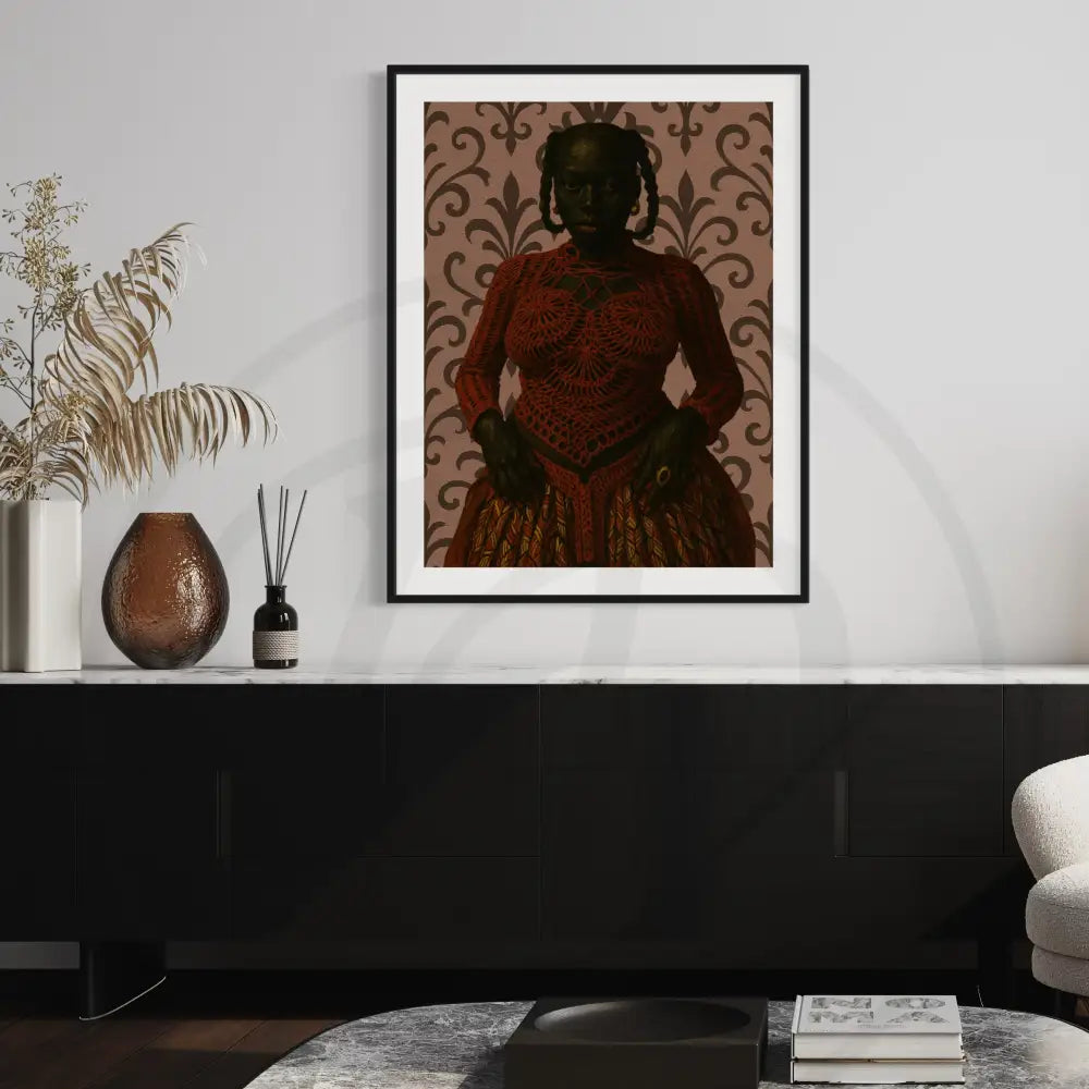 Digital wall art featuring African fashion and textures