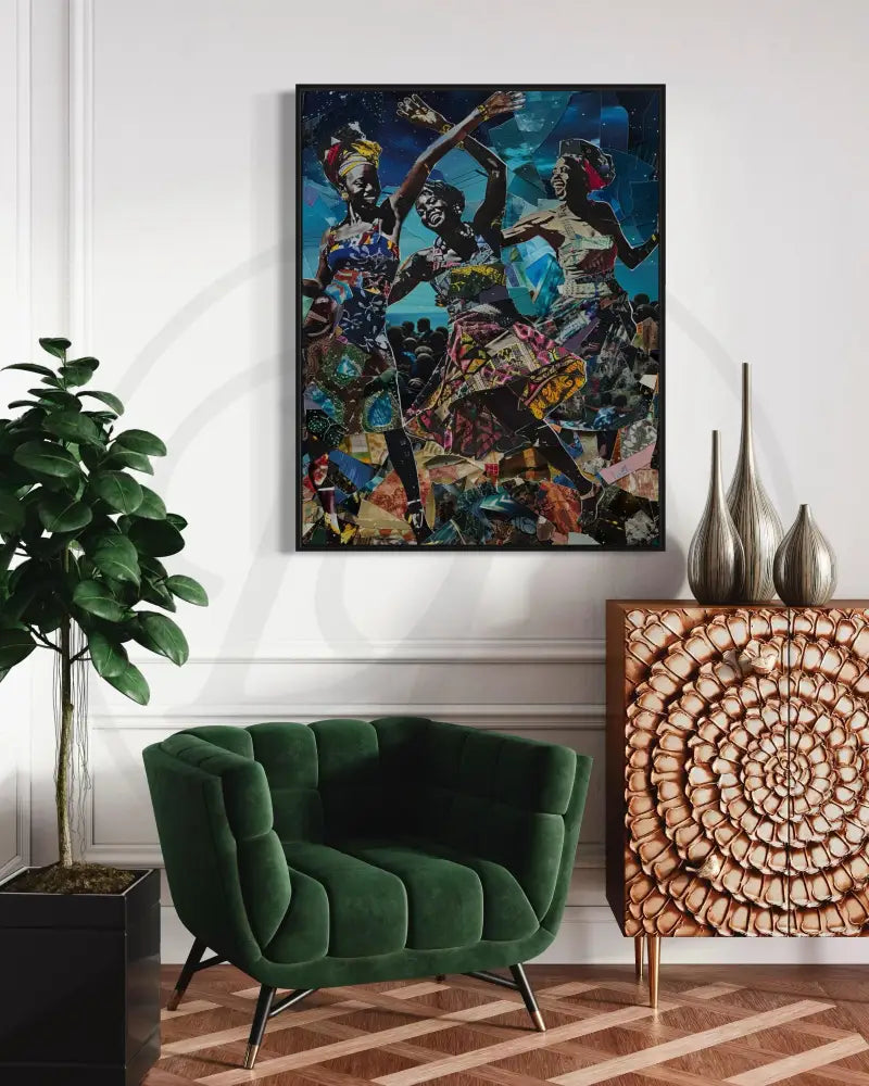 Printable dance celebration artwork celebrating Black culture and joy.