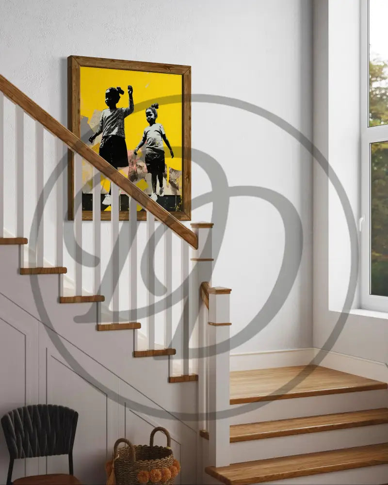 Modern Afrocentric wall décor celebrating youth and cultural pride.