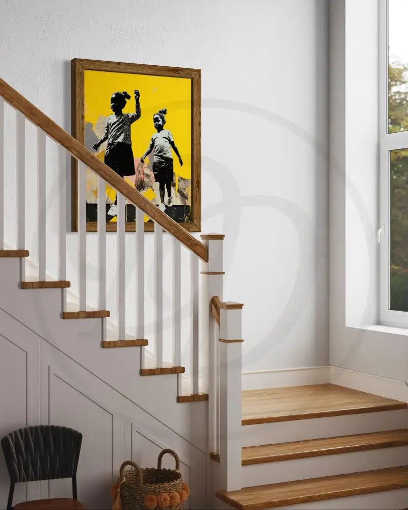 Modern Afrocentric wall décor celebrating youth and cultural pride.