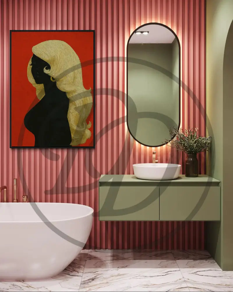 Contemporary Afrocentric artwork for urban and modern spaces.