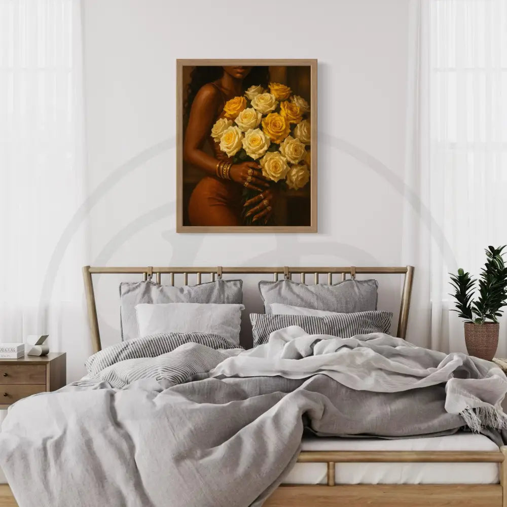 Contemporary Afrocentric bouquet artwork for premium décor.